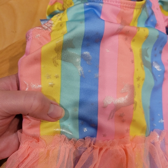 Unicorn Tutu One Piece Swimming Suit Size 24 Months - Picture 3 of 5